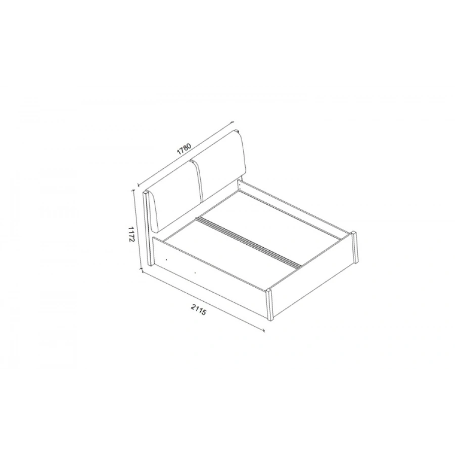 Brooklyn Bazalı Başlıksız Karyola 160x200