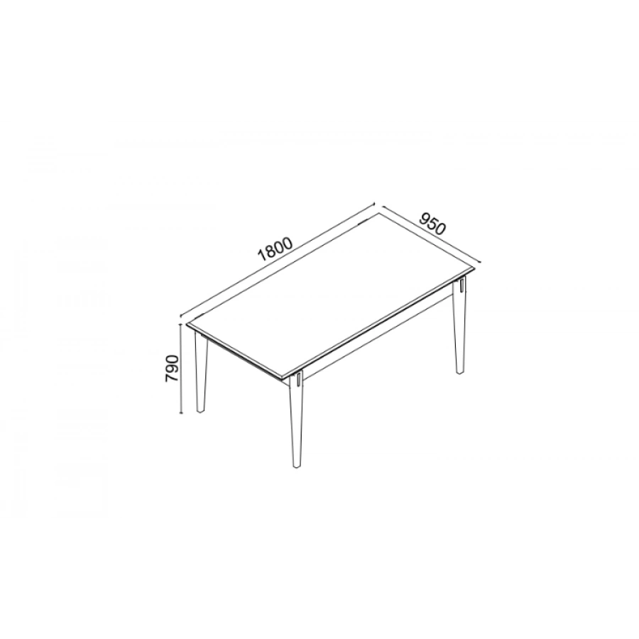 Floyd 180lik Yemek Masası