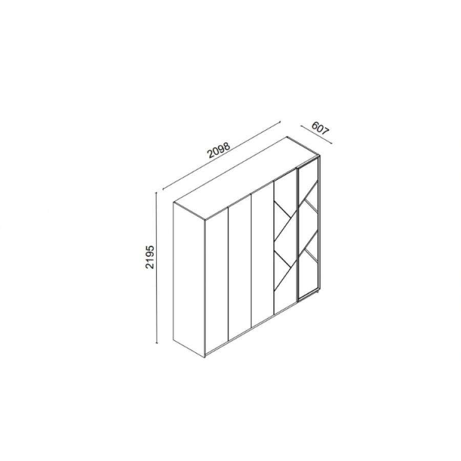 Floyd 5 Kapaklı Gardırop