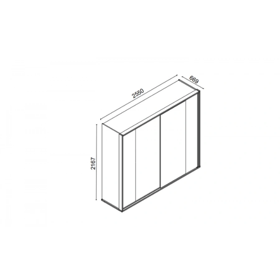 Floyd 6 Kapaklı Sürgülü Gardırop