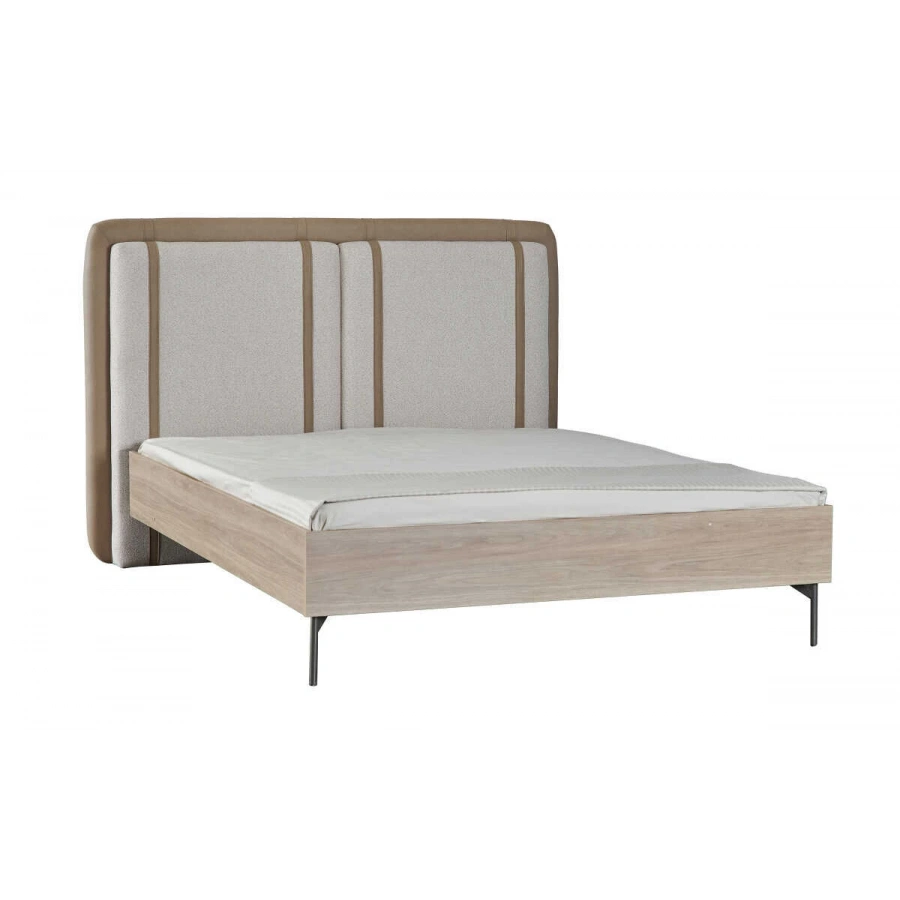 Floyd Nubuk Füme Başlıklı Karyola 160x200