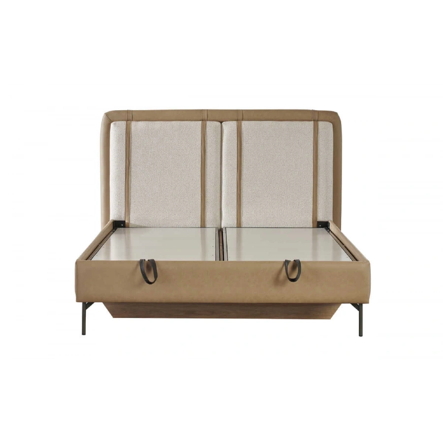 Floyd Döşemeli Bazalı Deri Başlıklı Karyola 160x200