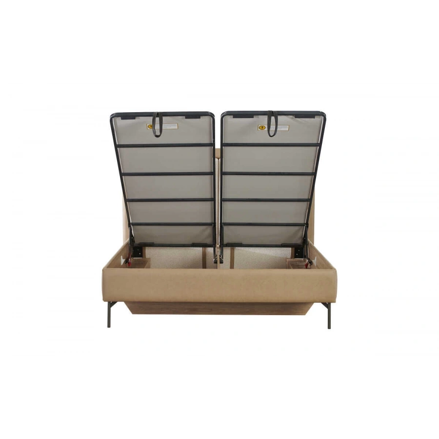 Floyd Döşemeli Bazalı Deri Başlıklı Karyola 160x200