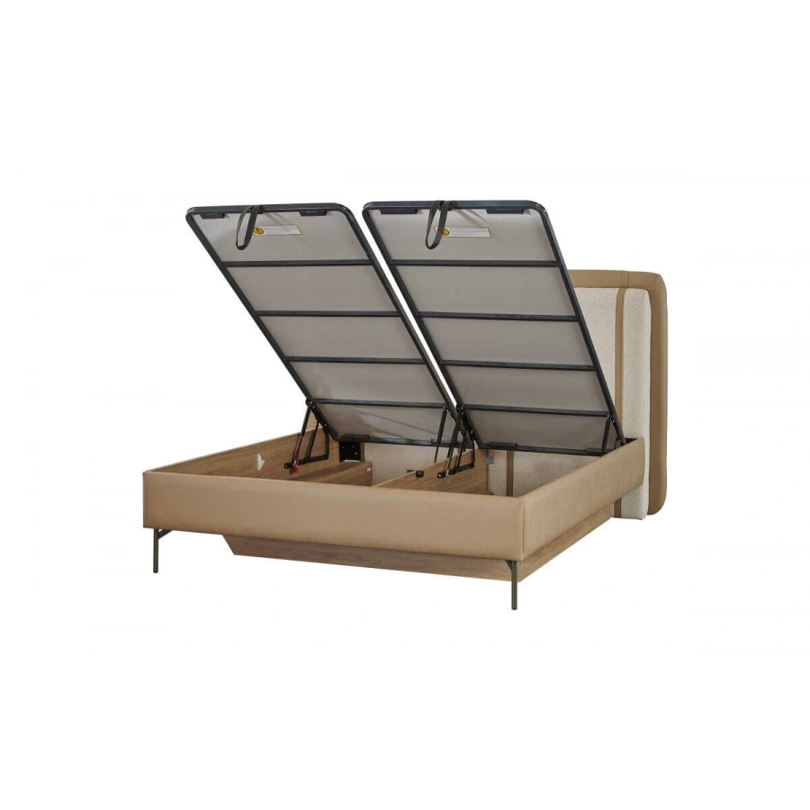 Floyd Döşemeli Bazalı Deri Başlıklı Karyola 160x200