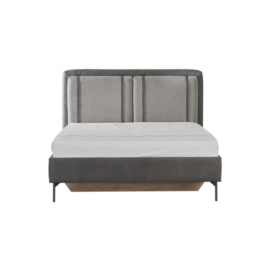 Floyd Döşemeli Bazalı Nubuk Başlıklı Karyola 160x200