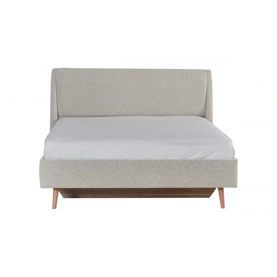 Frida Döşemeli Başlıklı Bazalı Karyola 160x200