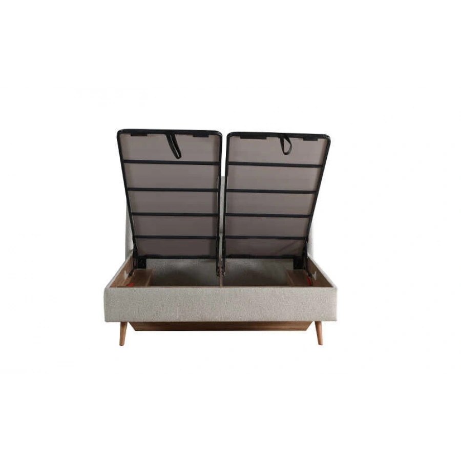 Frida Döşemeli Bazalı Başlıklı Karyola 160x200