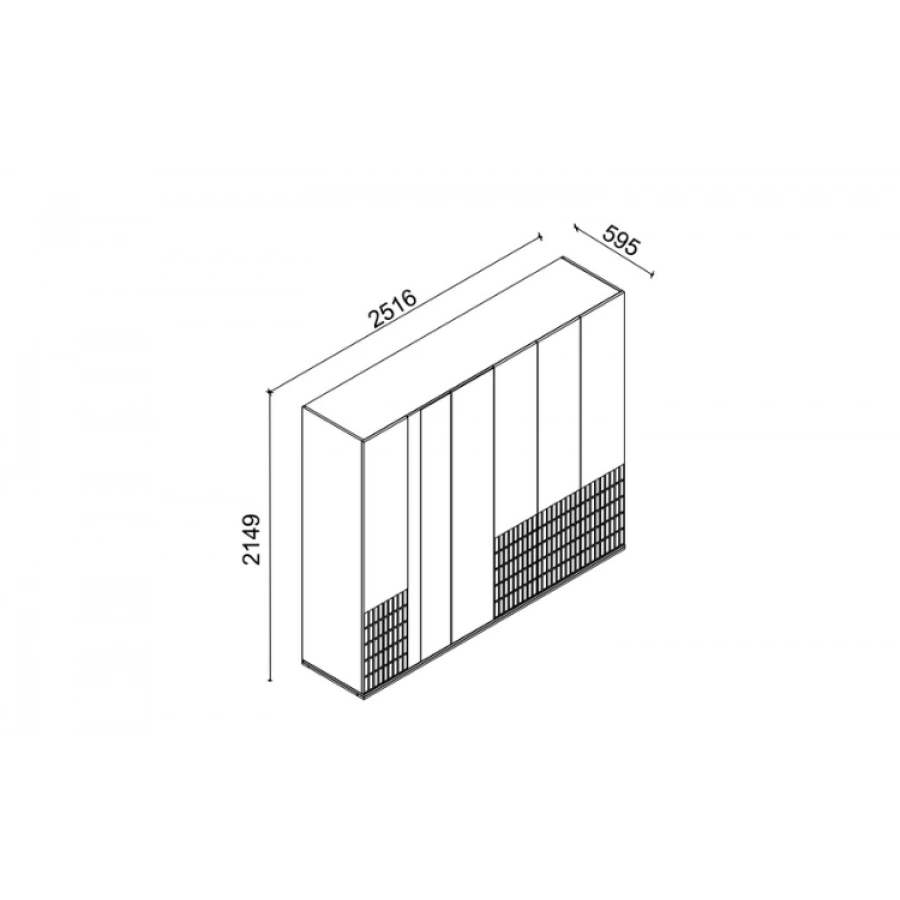 Gaia 6 Kapaklı Gardırop
