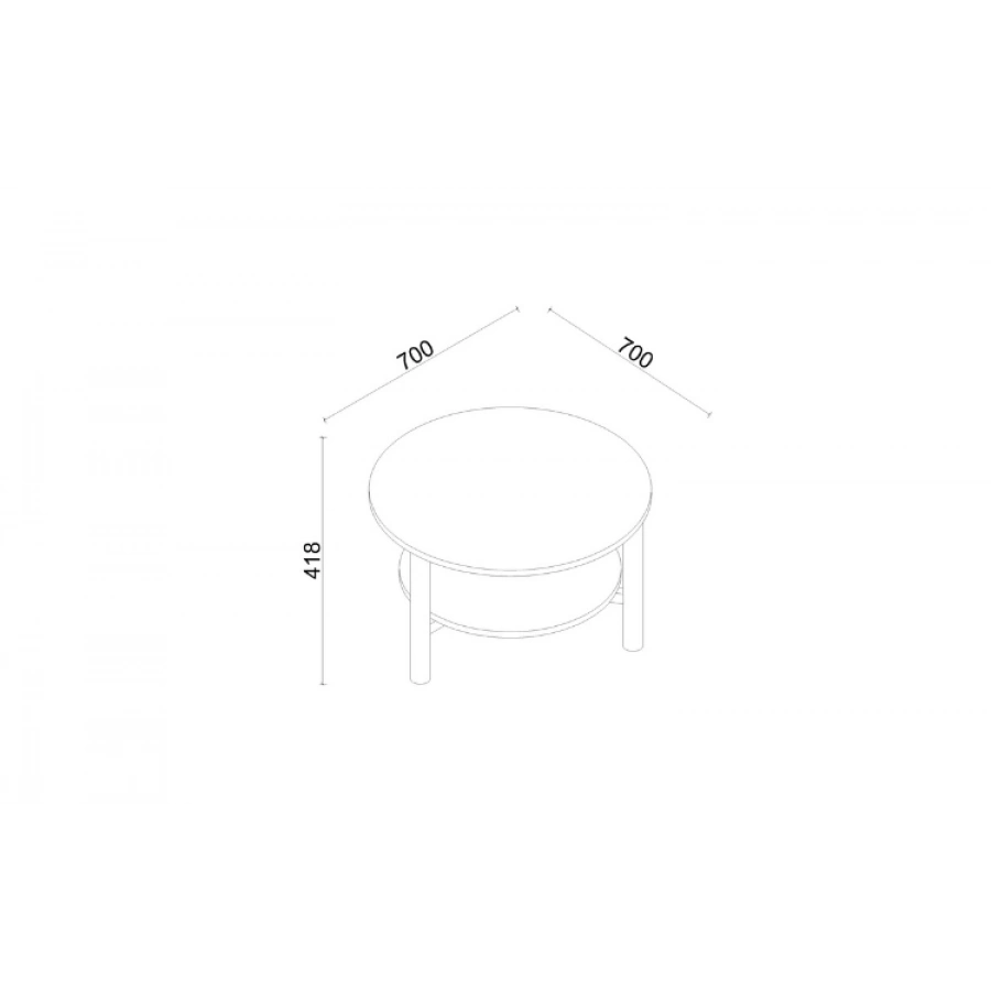 Gaia Orta Sehpa 70lik