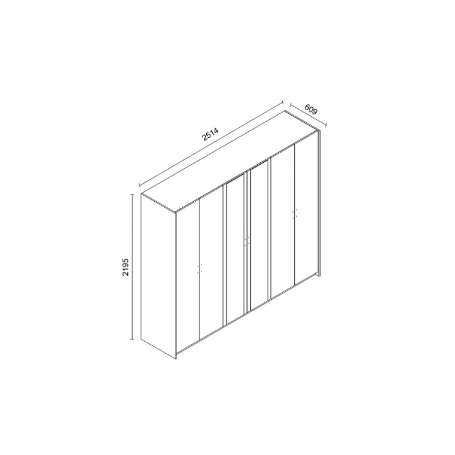 Hill 6 Kapaklı Gardırop