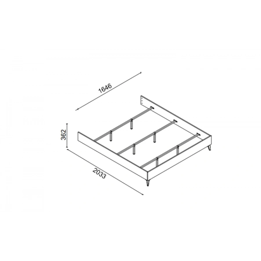 Hill Başlıksız Karyola 160x200