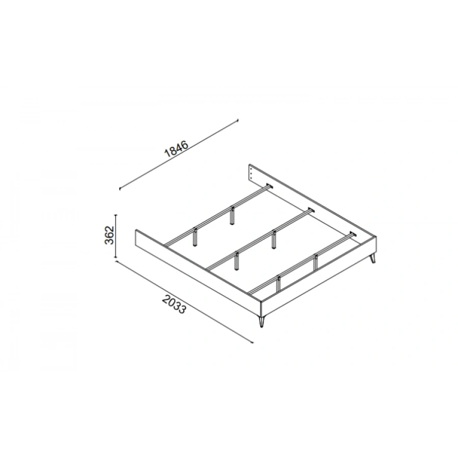 Hill Başlıksız Karyola 180x200
