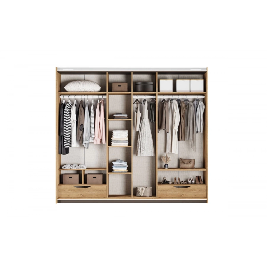 Metropol 6 Kapaklı Sürgülü Gardırop