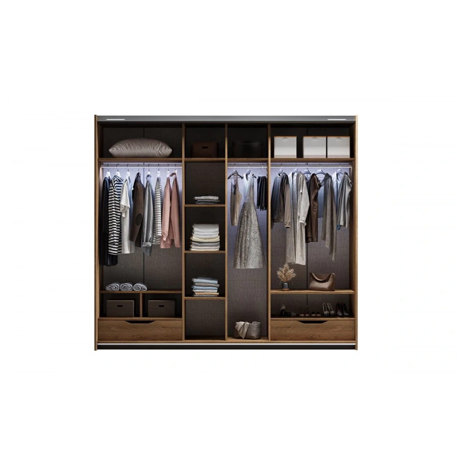 Metropol 6 Kapaklı Sürgülü Gardırop