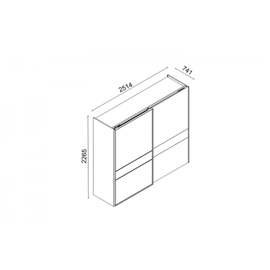 Metropol 6 Kapaklı Sürgülü Gardırop