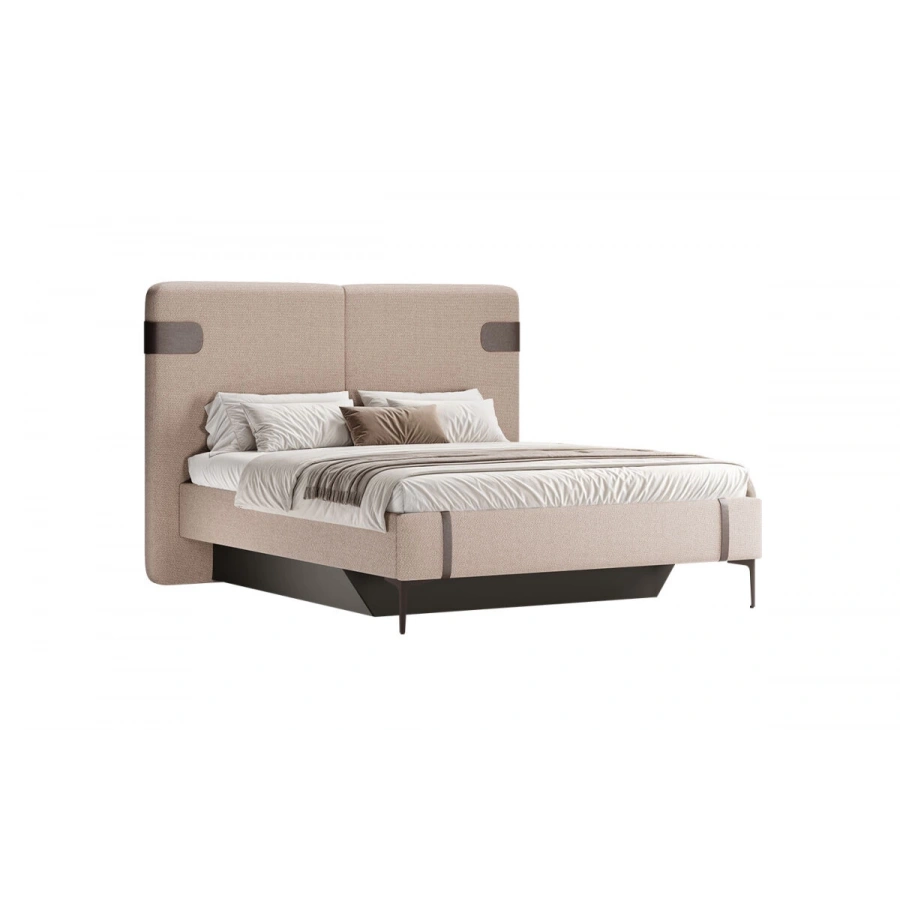 Metropol Bazalı Başlıksız Kahve Karyola 160x200