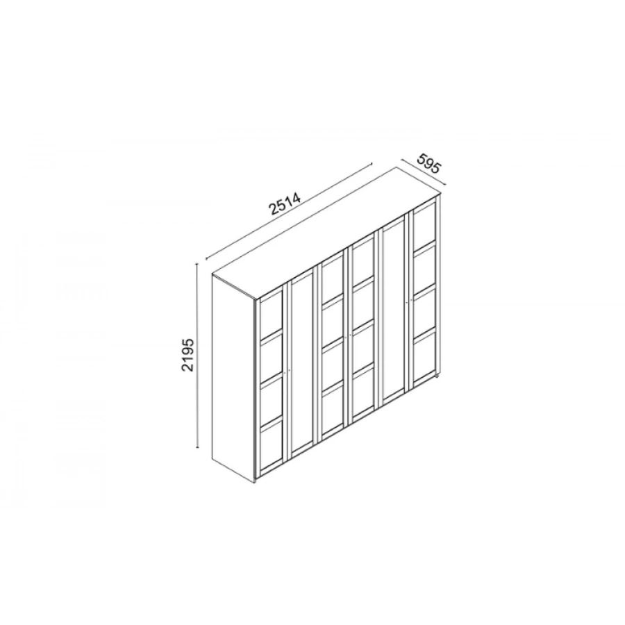 Monica 6 Kapaklı Gardırop
