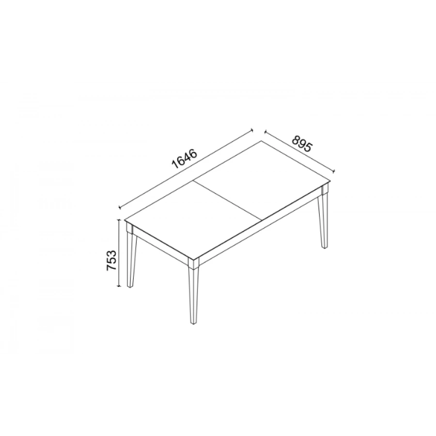Monica Ahşap Ayaklı Açılır Yemek Masası