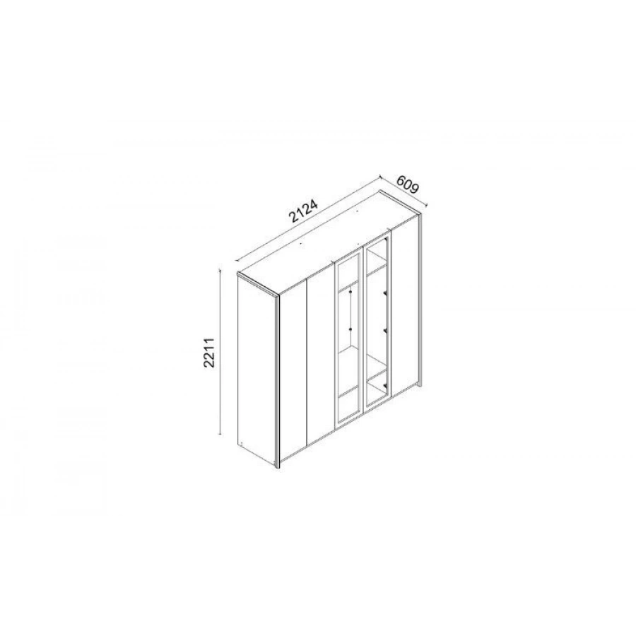 Narva 5 Kapaklı Gardırop