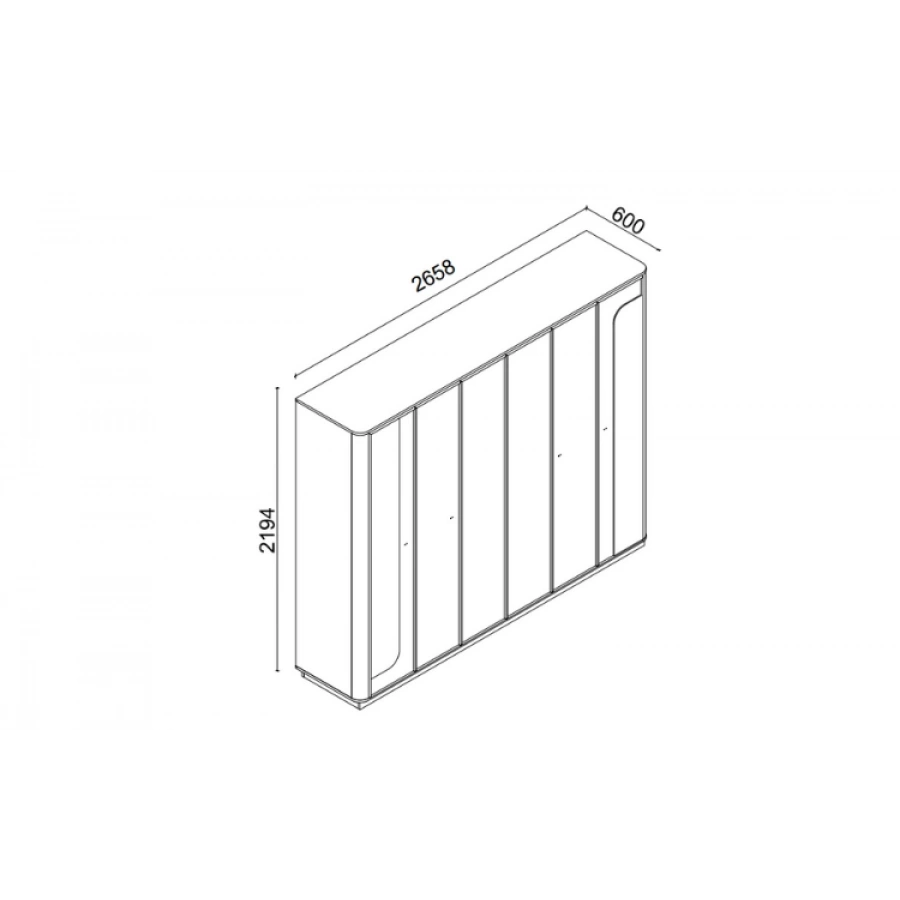 Oasis 6 Kapaklı Gardırop