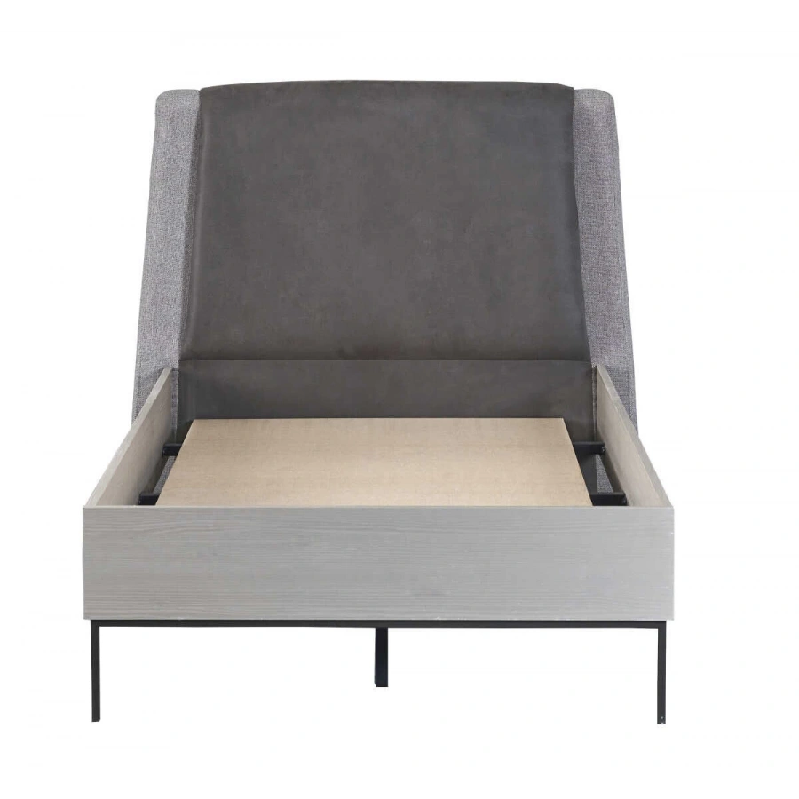 Pantone Gri Başlıklı Karyola 100x200