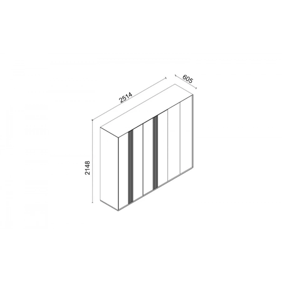 Raven 6 Kapaklı Gardırop