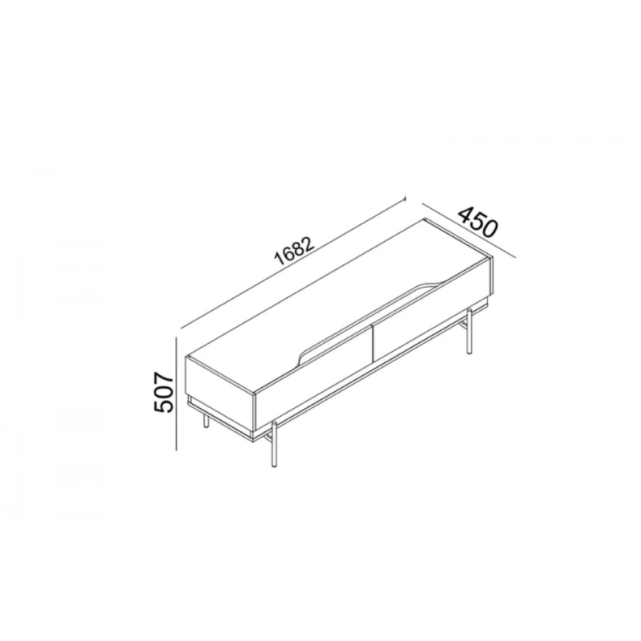 Sepia Ayaklı Tv Sehpası