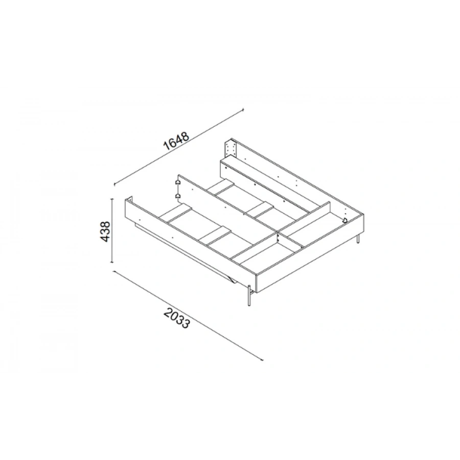 Sepia Döşemeli Bazalı Başlıksız Karyola 160x200