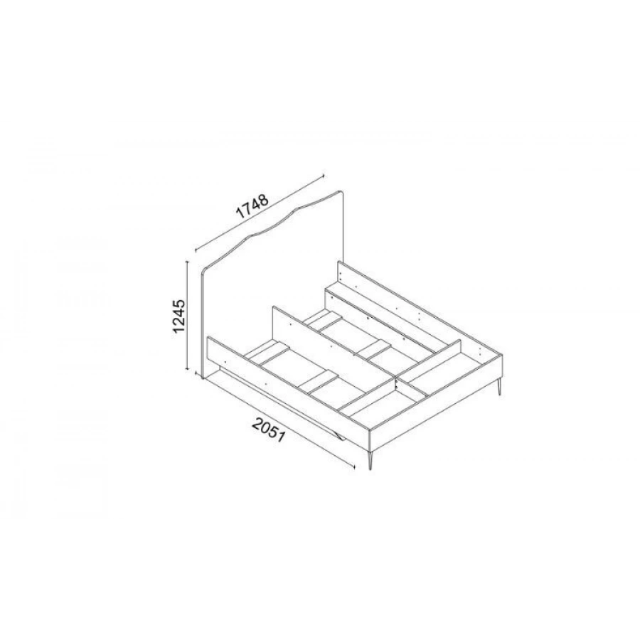 Vegas Döşemeli Bazalı Karyola 160x200