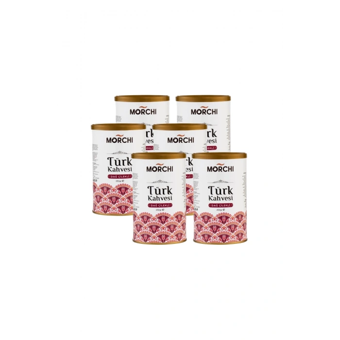 MORCHI DAĞ ÇİLEKLİ TURK KAHVESİ 250 GR TENEKE 6 ADET