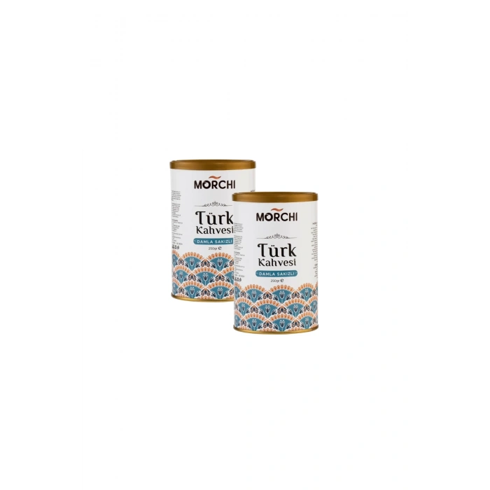 MORCHI DAMLA SAKIZLI TURK KAHVESİ 250 GR TENEKE 2 ADET
