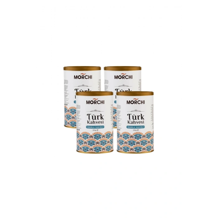 MORCHI DAMLA SAKIZLI TURK KAHVESİ 250 GR TENEKE 4 ADET