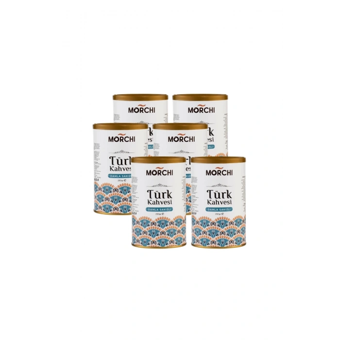 MORCHI DAMLA SAKIZLI TURK KAHVESİ 250 GR TENEKE 6 ADET