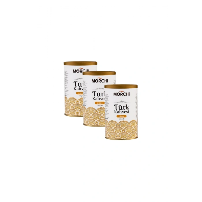 MORCHI DİBEK TURK KAHVESİ 250 GR TENEKE 3 ADET