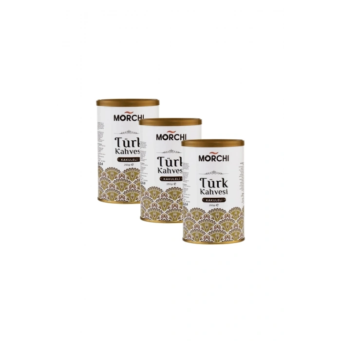 MORCHI KAKULELİ TURK KAHVESİ 250 GR TENEKE 3 ADET