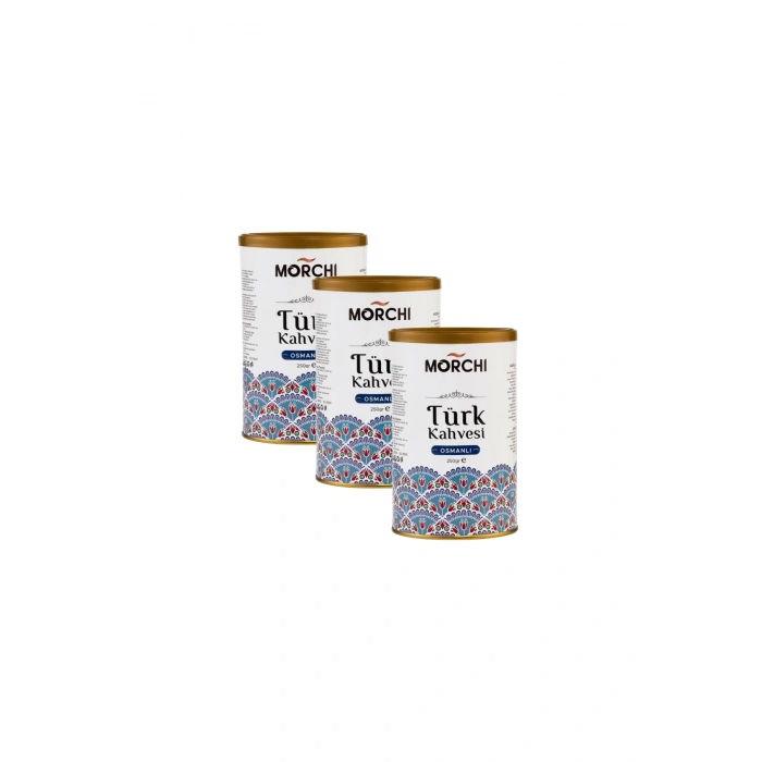 MORCHI OSMANLI TURK KAHVESİ 250 GR TENEKE 3 ADET