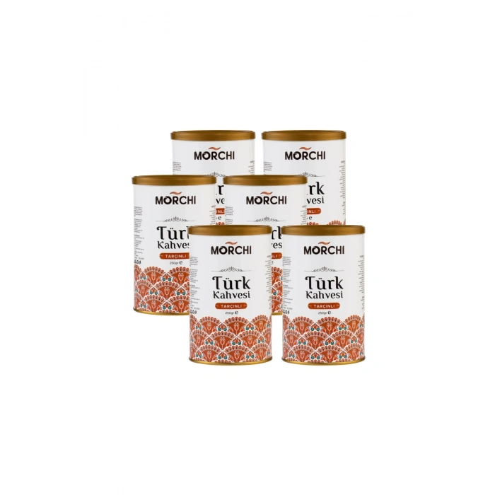 MORCHI TARÇINLI TURK KAHVESİ 250 GR TENEKE 6 ADET