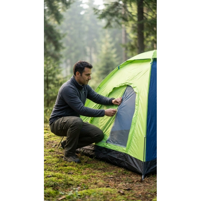 10 Kişilik Kolay Kurulumlu Kamp Çadırı (300x300x170)