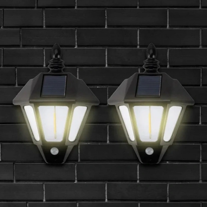 Solar Cob Led Sensörlü Duvar Lambası