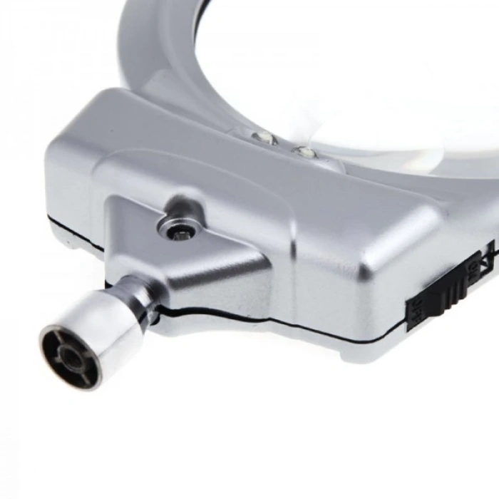 HEYF 2.5x130 Mm 5x24 Mm Led Aydınlatmalı Büyüteç,masa Üstü Metal Hortum Mandallımg15124c