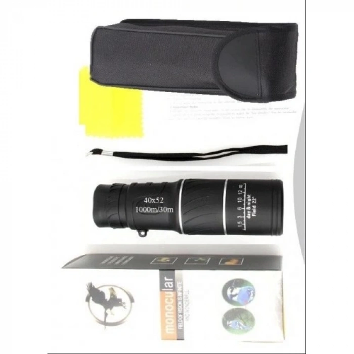HEYF 40x52 Tek Gözden İzlenebilen Teleskop Modelinde Monoküler Dürbün,