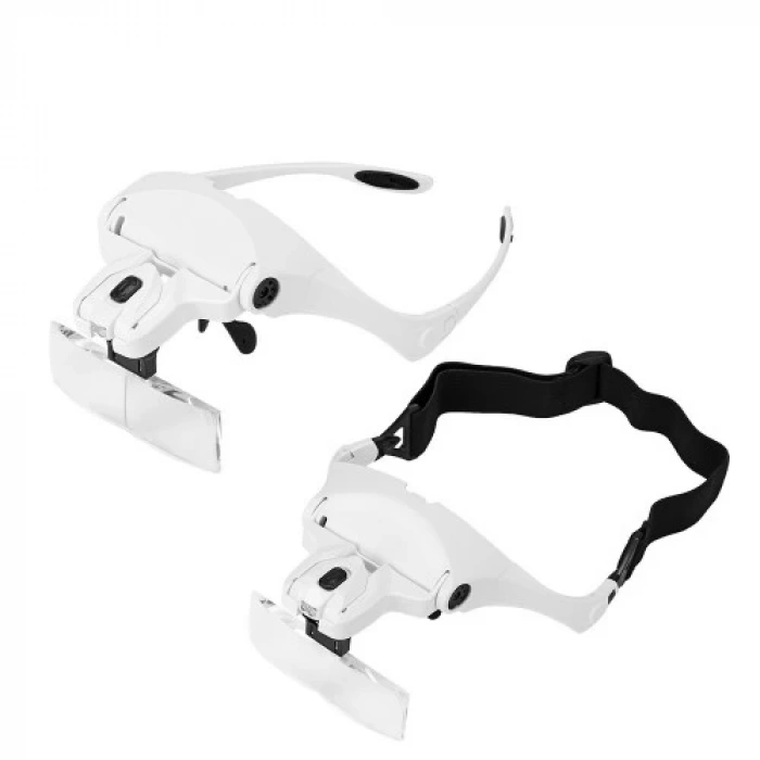 HEYF 5 Lens 1.0x3.5x, 2led Işıklı  Ile Ayarlanabilir Gözlük Büyüteç9892b2