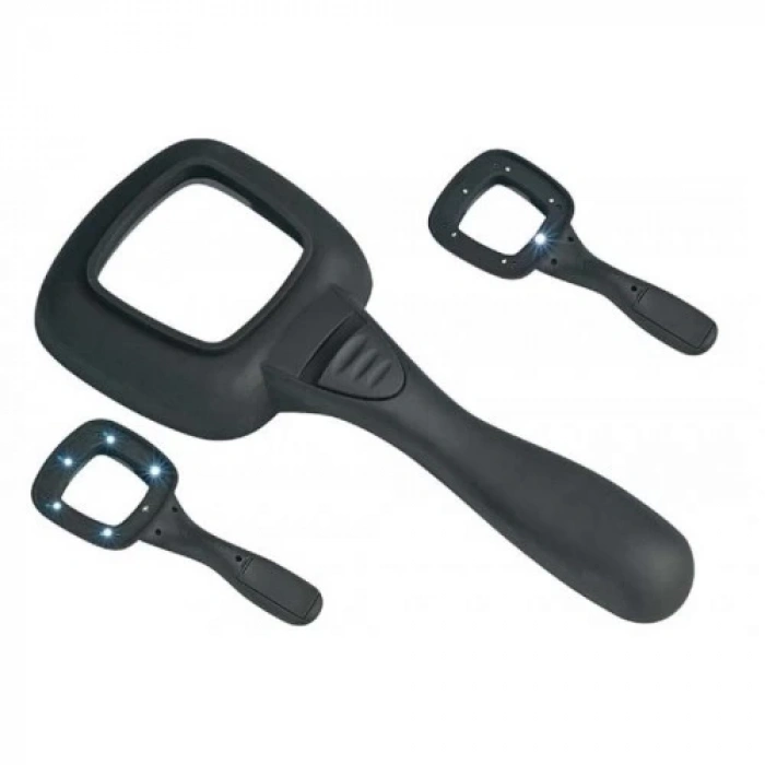 HEYF 6 Ledli Ve Mor Işıklı Büyüteç 60mm