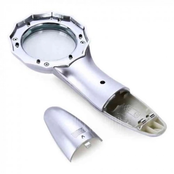 HEYF 7x Büyüteç 6 Led Işık Aydınlatma 50mm Optik Lens El Büyüteç