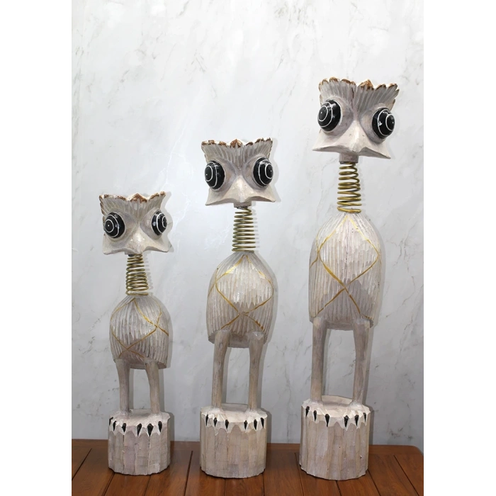 HEYF Ahşap 3lü Deve Kuşu Seti 90 Cm Trendy:7