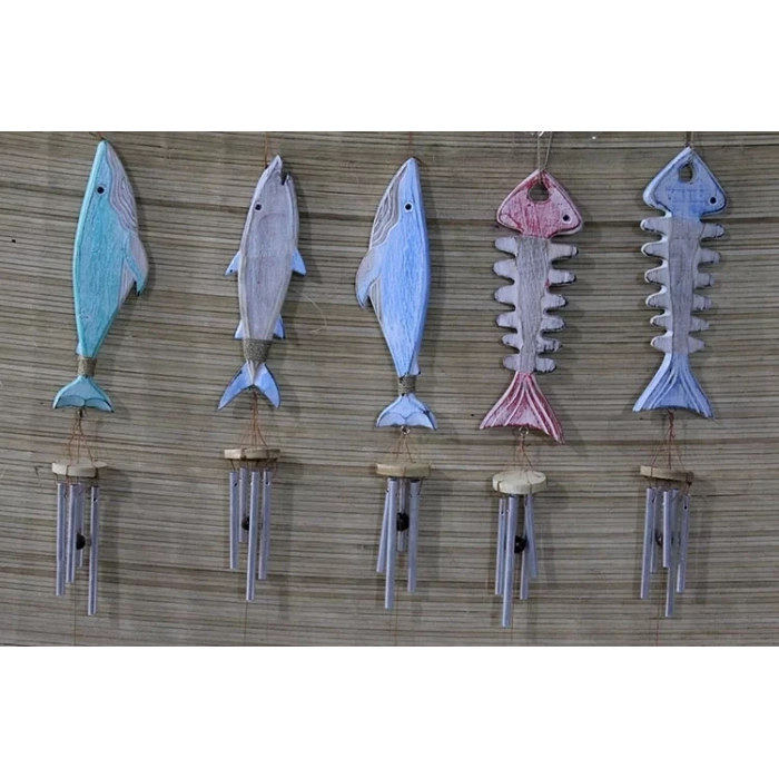 Ahşap Balıklı Metal Çan No:5