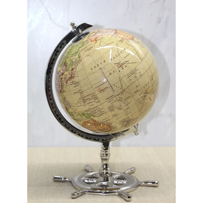 Altı Dümenli Dekoratif Dünya Küre 4160-pw