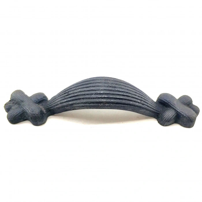 Antika Tarz Dekoratif Pirinç Örgü Mobilya Kulbu - 22x120 Mm, Oksit