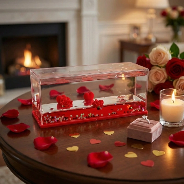 Batmayan Kalpli Güllü Akvaryum Hediyelik