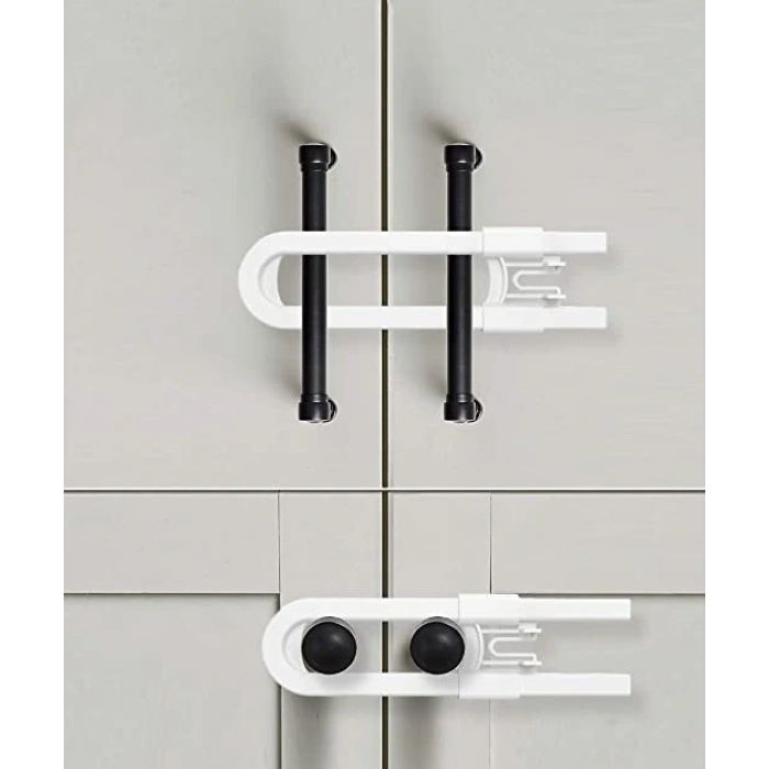 Bebek Çocuk Çekmece Ve Dolap Koruma Raylı Güvenlik Sistemi Emniyet Kilidi